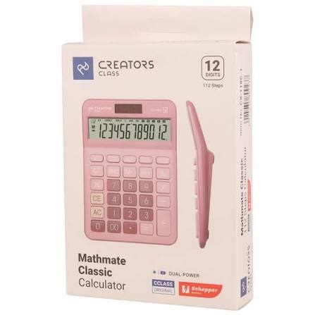 ماشین حساب سی کلاس مدل مت میت طرح مینی کد CX-108C رنگ صورتی