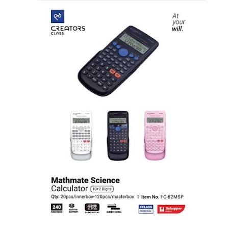 ماشین حساب مهندسی سی کلاس کریتورز کد FC-82MSP-3 رنگ سفید