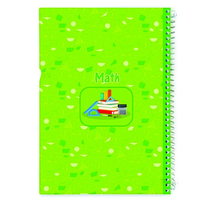 دفتر 100 برگ سیمی جلد سخت طرح درس نهال MATH