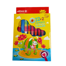 مداد شمعی 12 رنگ آریا