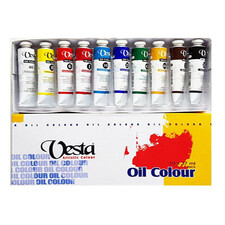 رنگ روغن وستا  حجم 37 میلی لیتر بسته 10 عددی