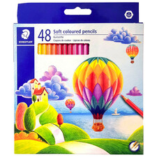 مداد رنگی 48 رنگ استدلر مدل Soft coloured pencils