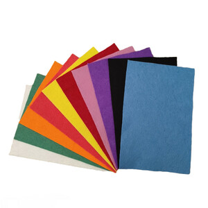 نمد رنگی سایز a4  بسته 10 عددی
