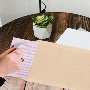 پاکت مقوایی نخودی سایز A5 بسته 50 عددی