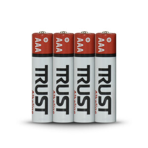 باتری نیم قلمی تراست مدل آلکالاین بسته 4 عددی