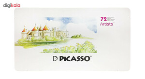 مداد رنگی 72 رنگ پیکاسو جعبه فلزی