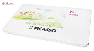 مداد رنگی 72 رنگ پیکاسو جعبه فلزی
