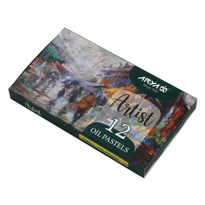 پاستل روغنی 12 رنگ آریا مدل آرتیست