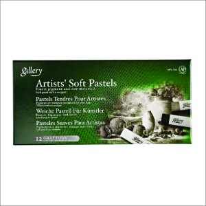 گچ پاستل12عددی (طیف رنگی سفید طوسی مشکی) گالری کدMPV-12G