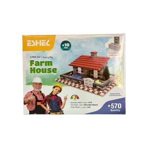 ساختنی اشل مدل آجر مینیاتوری طرح ویلای مزرعه