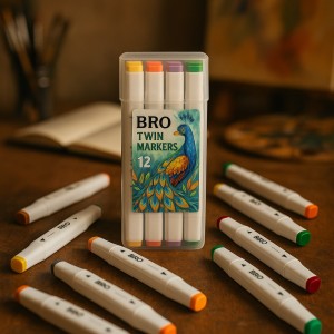 ماژیک راندو 12 رنگ 2 سر بیرو BIRO