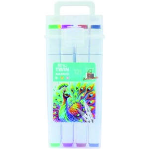 ماژیک راندو 12 رنگ 2 سر بیرو BIRO