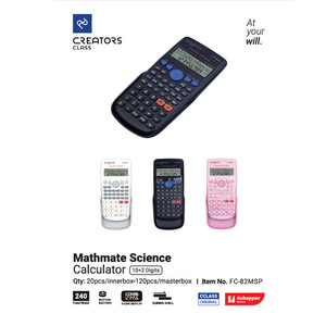 ماشین حساب مهندسی سی کلاس کریتورز کد FC-82MSP-3 رنگ مشکی
