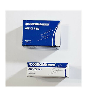 سوزن ته گرد کرونا مدل corona office pins 28 mm 50g