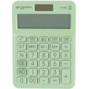 ماشین حساب سی کلاس مدل مت میت طرح مینی کد CX-108C رنگ سبز