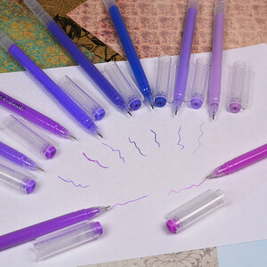 روان نویس 0.6 میلی متری لنگو مدل Purple Style بسته 9 عددی کد D2008