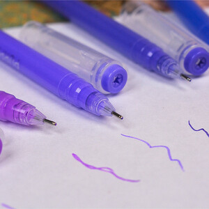 روان نویس 0.6 میلی متری لنگو مدل Purple Style بسته 9 عددی کد D2008