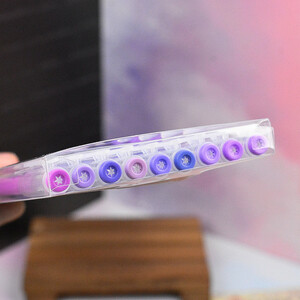 روان نویس 0.6 میلی متری لنگو مدل Purple Style بسته 9 عددی کد D2008