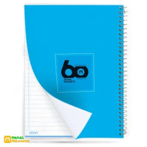 دفتر 60 برگ سیمی طلقی نهال رنگ قرمز کد 3620