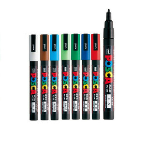 ماژیک یونی بال پوسکا مدل 3میل  uni ball posca marker pc-3m بسته 8 رنگ