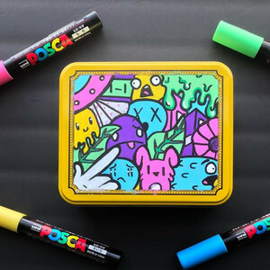 ماژیک یونی بال پوسکا مدل 3میل  uni ball posca marker pc-3m بسته 8 رنگ