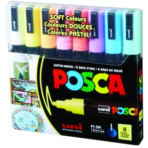 ماژیک یونی بال پوسکا مدل 5میل  uni ball posca marker pc-5m بسته 8 رنگ