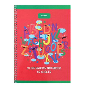 دفتر زبان 60 برگ نهال مدل 3Line  کد 3643