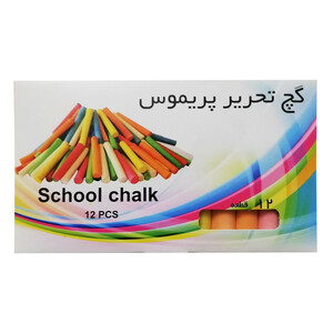 گچ رنگی تحریر پریموس بسته 12 عددی