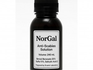 محلول ضد شپش و گال نور گال ( 240 cc)