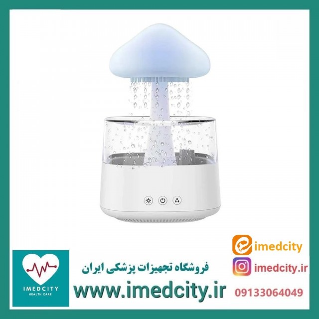 دستگاه چراغ خواب اسپیکر‌دار بارانی ابری (قارچی) Bluetooth speaker rain cloud humidifier