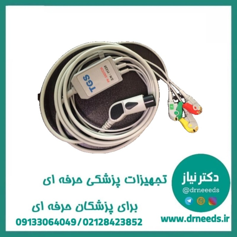 کابل ECG الکتروشوک TGS سه لید سازگار با Zoll