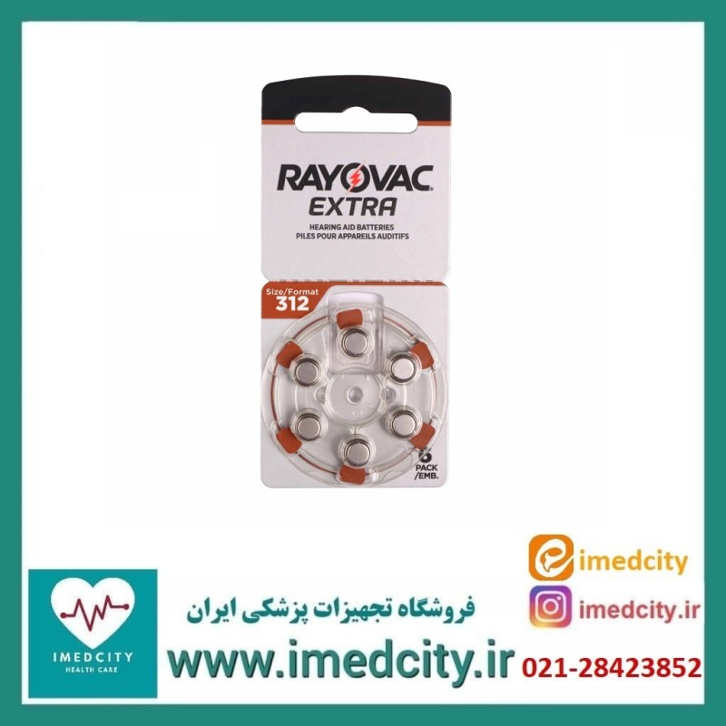 باتری سمعک ریوواک شماره 312 بسته ۶ عددی