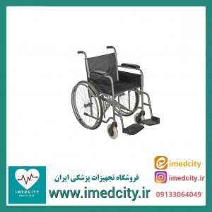 ویلچر ساده ایران بهکار مدل ۷۰۳ رنگی چرخ عقب توپر