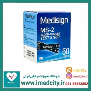 نوار تست قند خون مدیساین (Medisign) بسته 50 عددی