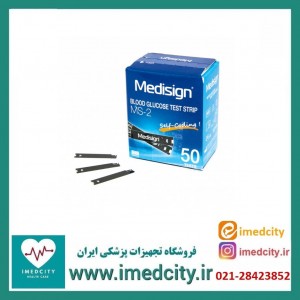 نوار تست قند خون مدیساین (Medisign) بسته 50 عددی