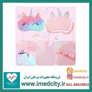 چشم بند فانتزی پشمالو طرح اسب تک شاخ (یونیکورن)