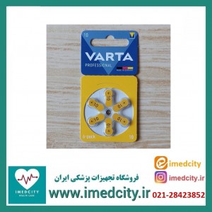 باتری سمعک وارتا شماره 10 یک ورقه 6 عددی