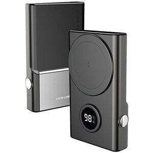 پاوربانک وایرلس 15 وات و تایپ سی 10000 گرین لاین GNMGSNAPBK