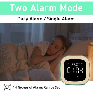 ساعت زنگ‌دار رومیزی دیجیتال Cute digital study alarm clock BD-AC-02