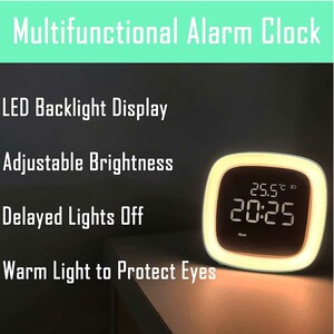 ساعت زنگ‌دار رومیزی دیجیتال Cute digital study alarm clock BD-AC-02