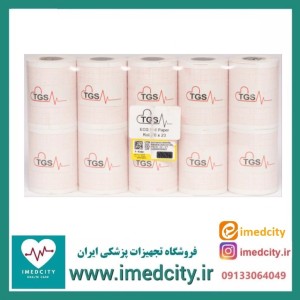 کاغذ نوار قلب رولی ۶ سانتی‌متر TGS بدون مارکر مناسب دستگاه CardioLine DELTA 1 PLUS