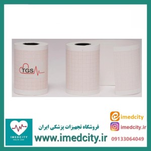 کاغذ نوار قلب رولی ۶۳ میلی‌متر TGS با طول ۳۰ متر مناسب دستگاه‌های Fukuda Denshi و Nihon Kohden