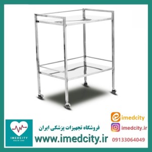 ترالی پانسمان تمام استیل 44*60 پزشک‌ آرا