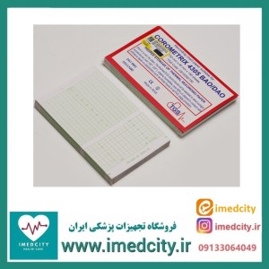 کاغذ نوار قلب کتابی TGS کورومتریکس با ابعاد ۱۵۲×۹۰ میلی‌متر