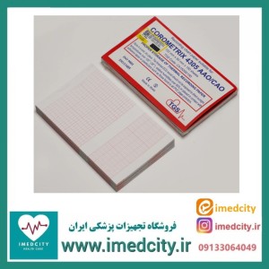 کاغذ نوار قلب کتابی TGS کورومتریکس با ابعاد ۱۵۲×۹۰ میلی‌متر