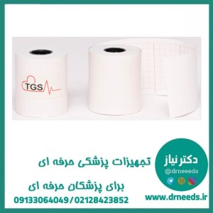 کاغذ نوار قلب رولی TGS حرارتی 5 سانتی‌متر (دوطرفه)