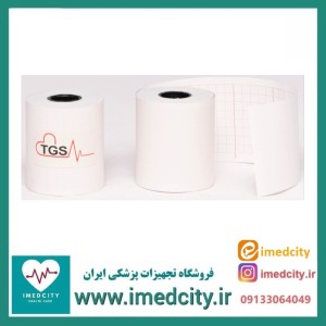 کاغذ نوار قلب رولی TGS حرارتی 5 سانتی‌متر (دوطرفه)