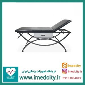 تخت معاینه هلالی سرمتحرک یک کشو پزشک آرا مدل LUNA-MK1 Deluxe