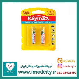 باتری نیم‌قلمی ریمکس پریمیوم آلکالاین AAA بسته ۴ عددی (RAYMAX)