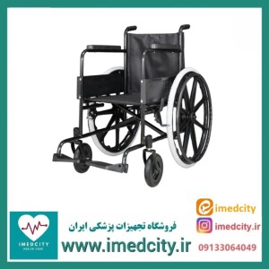 ویلچر اقتصادی جی تی اس مدل JTS809E با طراحی تاشو و بدنه مقاوم آهنی